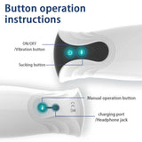white-Automatic-Blowjob-Sucking-Vibrating-Masturbator-button-operation